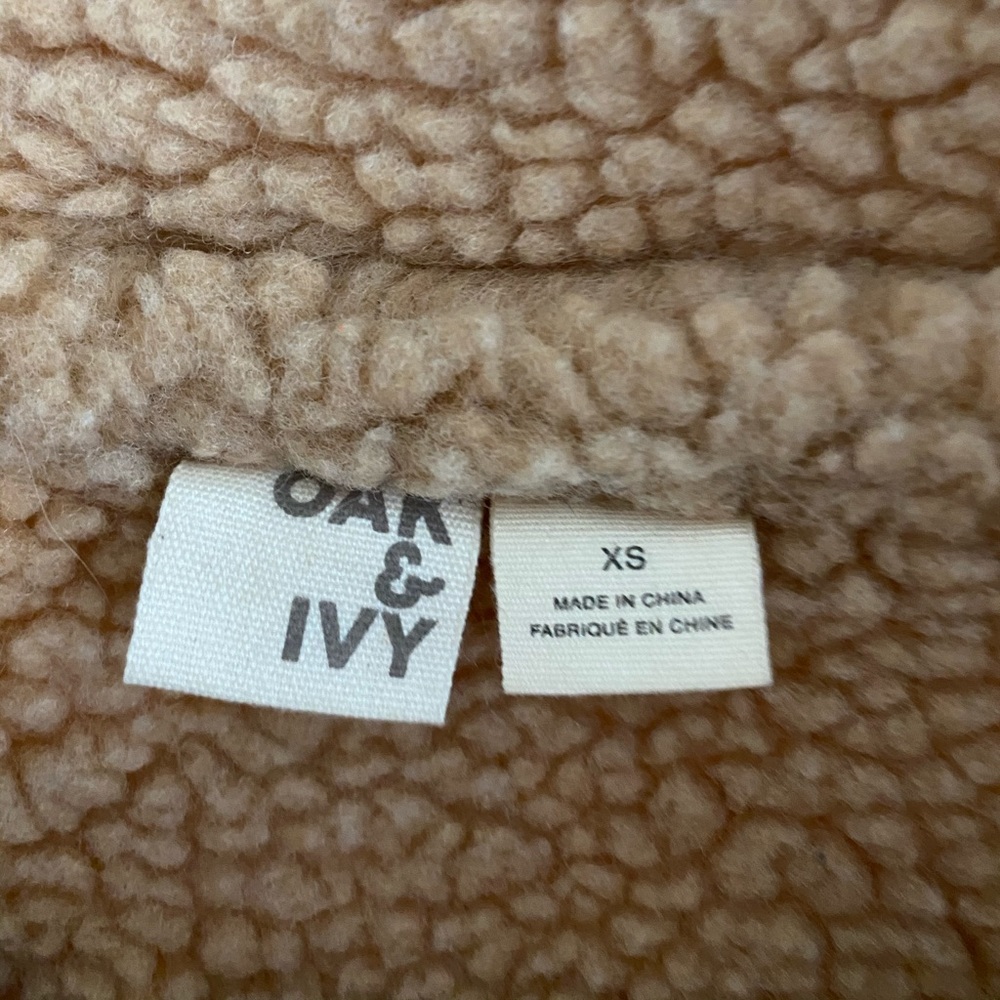 Oak & Ivy Sherpa oversized teddy jacket - Picture 3 of 5